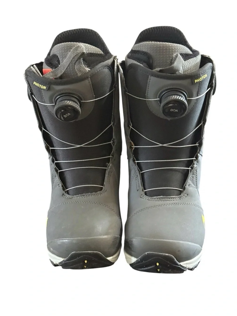 Burtons Photon BOA Imprint 3 Snowboard Boots Gray Black Size 7.5 Mens